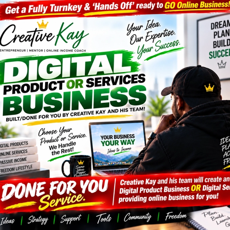 Creative Kay done-for-you digital business offer cover
